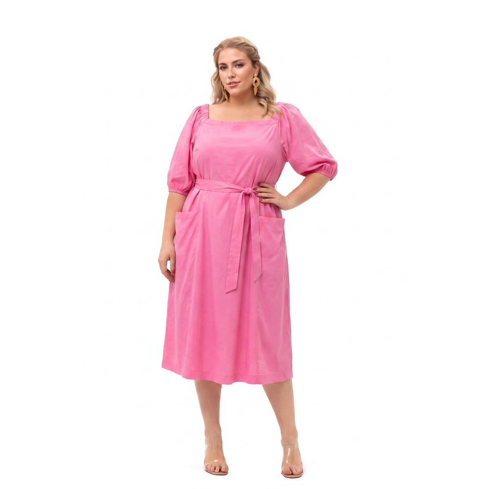 Prabal Gurung for JCPenney Dress Plus 2X Off the Shoulder Carmine Rose‎ Pink NWT